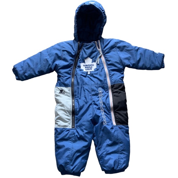 Vintage STARTER Toronto Maple Leafs 24 Month Snowsuit Toddler Size Large - Picture 2 of 5